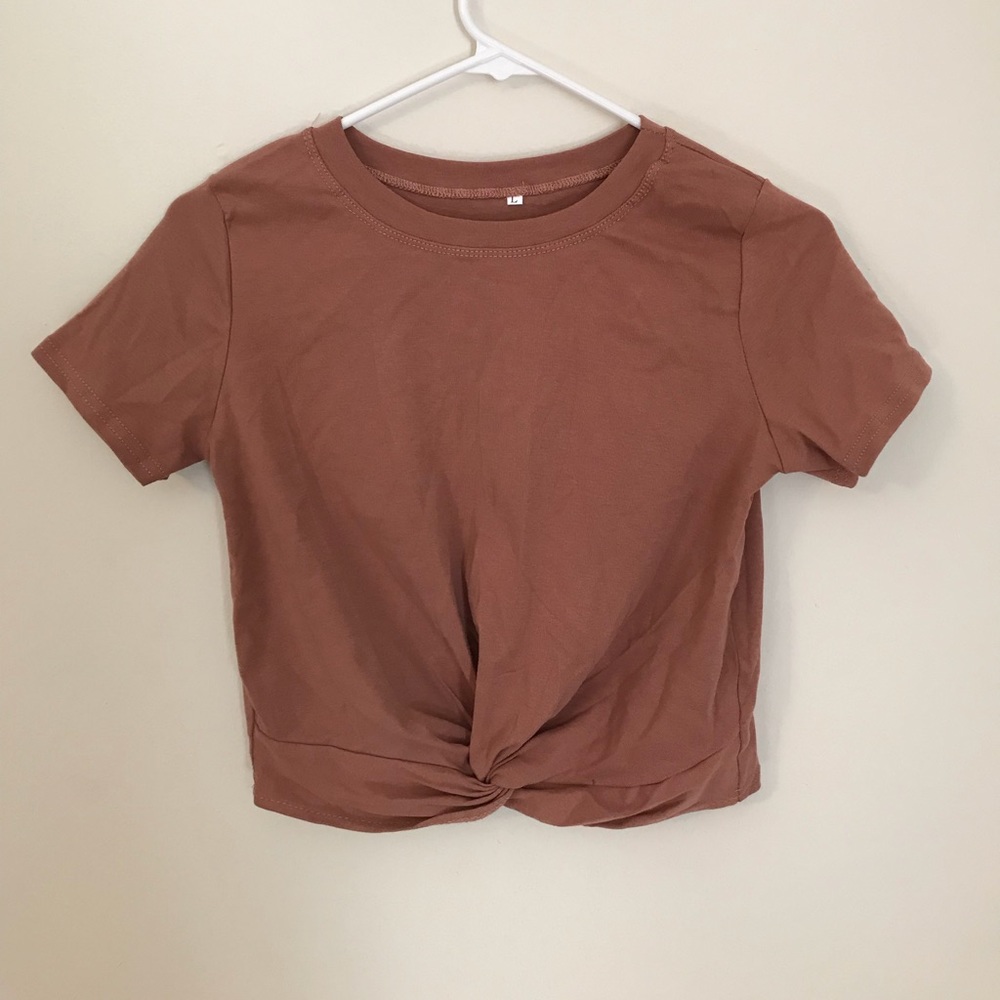 Twisted front crop top